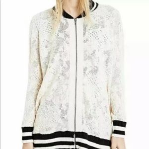 Free People Lace Varsity Jacket